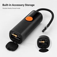 Cordless Tyre Inflator with Accessory Storage 150 PSI Smart Portable Air Pump Wireless 7.2V Electric Car Inflator for Auto Motor