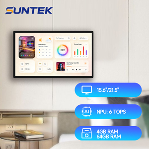 จอสัมผัสแบบ Capacitive ขนาด 15.6/21.5 นิ้ว อัตราส่วน 16:9 ของ Suntek รุ่นปรับแต่งได้ พร้อมระบบ Android 14 และ Windows 10  ใช้ได้กับซีพียู I3 และ I5  คอมพิวเตอร์ออลอินวันแบบแผงควบคุม - Product Image 1