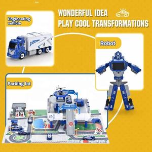<span class=keywords><strong>Camion</strong></span> de transformation 3 en 1, jouet d'assemblage, robot de déformation, <span class=keywords><strong>camion</strong></span> conteneur avec voiture en alliage et avion, scène de police, jeu - Product Image 5