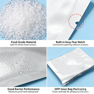 Sacchetto Sottovuoto in Alluminio da 1 Gallone con Chiusura a Zip, Sacchetto per Conservazione Alimenti a Prova di Odore, Sacchetti Sottovuoto per Carne - Product Image 5
