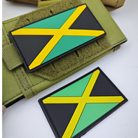 Patch de drapeau jamaïque en PVC Offres Spéciales de qualité sud-américaine/patchs en caoutchouc souple drapeau jamaïque pour Patch d'autocollant de chapeau de sac extérieur