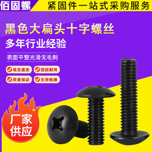 TM Black Oxide Phillips Head Flat Head Screws Large Flat Head Machine Screws Mushroom Head Class 8.8 Plain Carbon Steel - Product Image 4