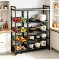 Armoire de rangement multi-niveaux pour la maison, support pour four à micro-ondes, panier à légumes de cuisine, organisateur, étagères pour le rangement