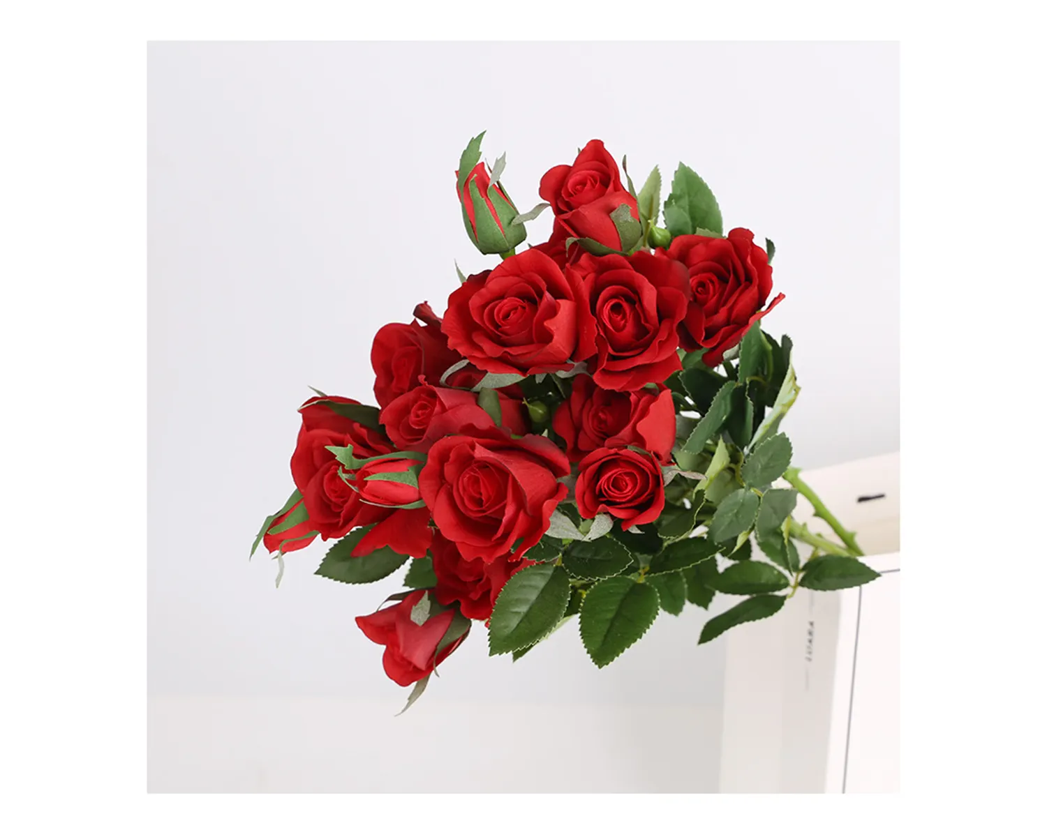 CC046 простая крошечная искусственная Цветочная композиция, украшение для домашнего стола, букеты из роз, искусственные шелковые розы