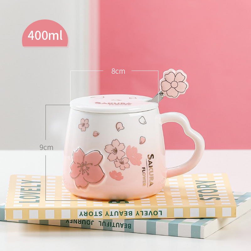 Cy495 gradient sakura d [couverture de porcelaine sakura cuillère]]