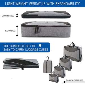 กระเป๋าใส่รองเท้า4ชุด, กระเป๋าซิปปิดแบบทันสมัยมีที่เก็บสัมภาระสำหรับเดินทางแถมฟรีกระเป๋ารองเท้า - Product Image 2