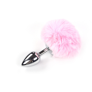 Dell'arco di Colore <span class=keywords><strong>Rosa</strong></span> Del Regalo Del Metallo di <span class=keywords><strong>Coda</strong></span> Del Coniglio Plug Anale, Anale Butt Plug Coniglio con La <span class=keywords><strong>Coda</strong></span> - Product Image 1