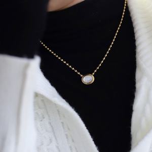 Collares de Plata y Oro PVD Antideslustre de Moda, Joyería Fina de Acero Inoxidable 316L, Collar de Concha Natural para Mujer - Product Image 4