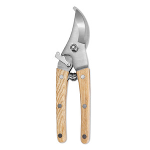 Nice Bypass Pruning Shears Stainless Steel Blade Wood Handle Manual Pruner For Branches Cutting - Product Image 4