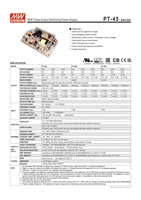 Alimentation à découpage Mean Well PT-45B Triple sortie 5V/3A 12V/2A -12V/0.3A 42.6W pour la communication industrielle