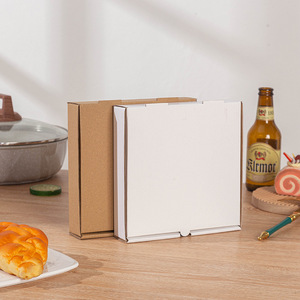 9 inch 12 inch 14 inch tái chế các tông màu trắng Giấy gợn sóng hộp bánh Pizza bán buôn cho nhà hàng giao hàng với logo tùy - Product Image 5