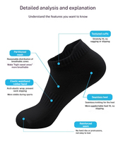Chaussettes de sport basses pour hommes en coton tricoté respirant avec talon renforcé, fines et légères pour l'été