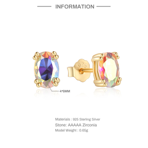 CANNER 2023 Nuevos Pendientes de Zirconia Grande con Baño de Oro de 18k, Plata de Ley S925, Joyería para Mujer - Product Image 1