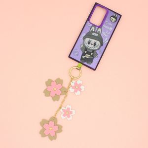 Stylish PU Leather Flower <b>Keychain</b> Bag Charm <b>Custom</b> Cherry Blossom <b>Keychain</b> New Style Cherry Blossom <b>Keychain</b> for Gifts - Product Image 4