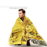 Couverture de survie thermique argentée imperméable Leaftour pour le camping en plein air, les situations d'urgence et les premiers secours par temps froid
