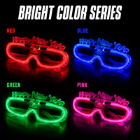 Neujahrs-LED-Quadrat-Kaltlichtbrille Party-Accessoires Sicherheit Anpassbare Farben Lange Akkulaufzeit Fabrikpreis Bestseller