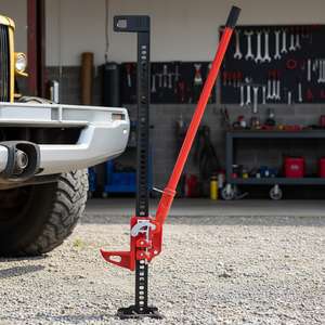 Gato hidráulico de elevación alta de 48 pulgadas, rojo, con capacidad de 7000 lb, con trinquete, para elevación de parachoques de tractores y SUVs - Product Image 2