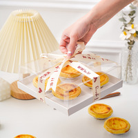 Boîte cadeau personnalisable en PET/PP/PVC avec couvercle transparent en plastique pour l'affichage en boulangerie et l'emballage de vente au détail en supermarché