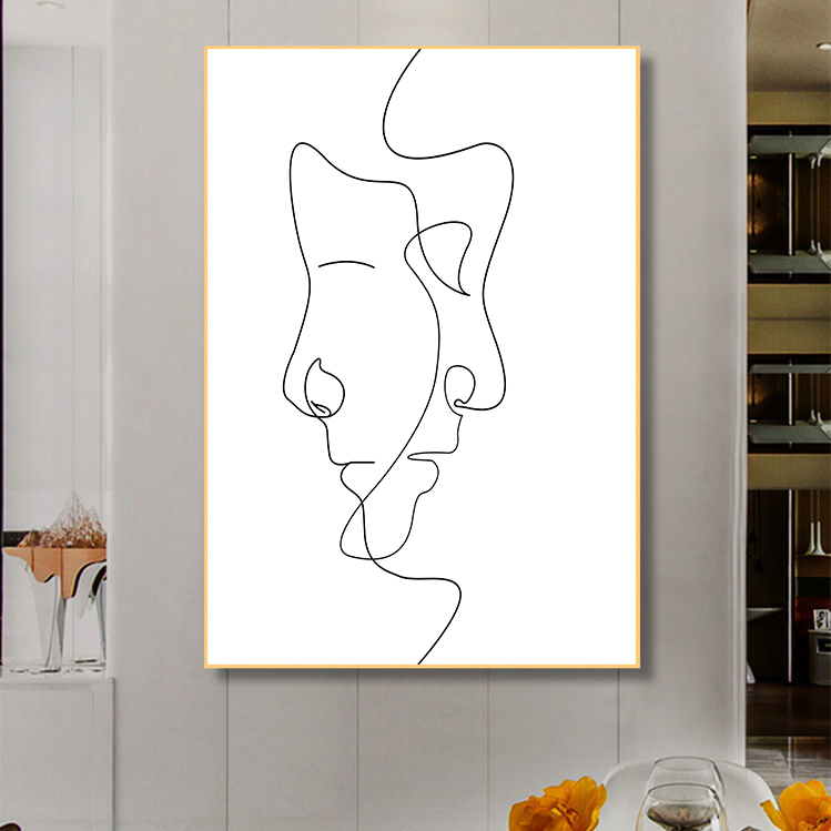 High Quality Modern Simple Line Art Abstract Interior Decoration Canvas Frameless · image 3