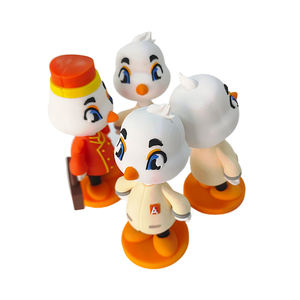 Figuras de Pato de Goma Suave de PVC Personalizadas, Muñecos con Estilo de Uniforme de Hotel, Base 3D Personalizable, Mascota Promocional Ecológica - Product Image 4