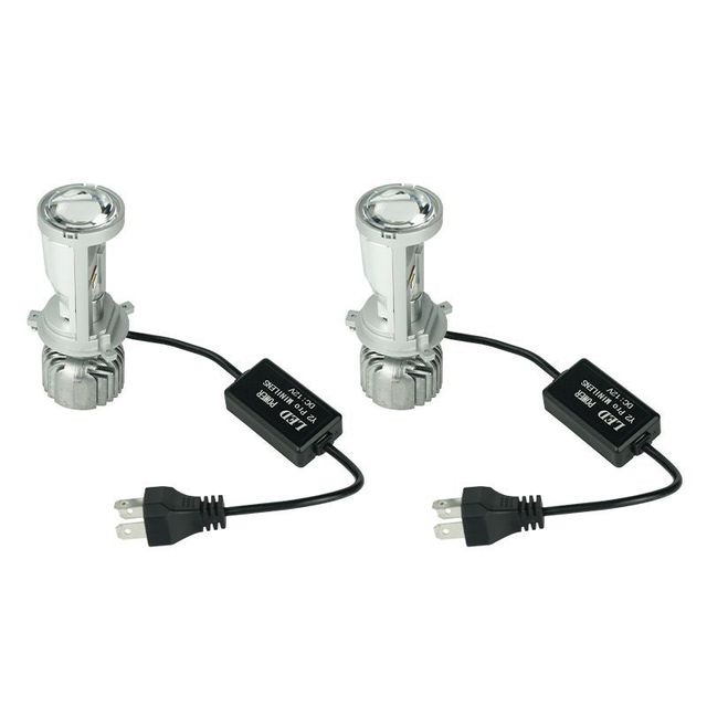 Mini Y2 H4 LED Fan Headlight Plug and Play Headlamp Projector Lens 6000K 6000 Lumens for Car Motorcycle