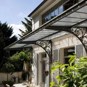 Pergola Classica in <span class=keywords><strong>Ferro</strong></span> Battuto su Misura con Tetto in <span class=keywords><strong>Vetro</strong></span> Temperato, Telaio Zincato a Caldo, Finitura Nera - Product Image 6