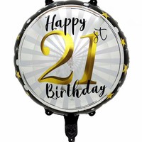 Nouveau ballon rond en aluminium de 18 pouces pour anniversaire d'adulte, idéal pour la décoration de fêtes d'anniversaire de 18 à 60 ans