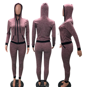 Venta al por mayor ropa de mujer de moda mujer chándales 2 piezas trajes de dos piezas de las mujeres Jogging traje conjunto - Product Image 6