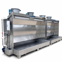 Cabine de peinture à rideau d'eau pour fabricant de meubles, cabine de peinture pour produits en bois avec filtration par rideau d'eau