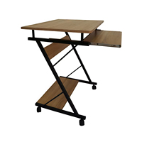 Bureau d'ordinateur en bois portable et mobile de style moderne de haute qualité en forme de Z