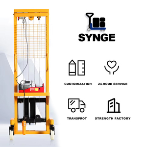 Gerbeur semi-électrique SYNGE 1000 kg 2000 kg 3000 kg Mini palan électrique Gerbeur à palettes Chariot élévateur à fourche 1600-2000 mm de levage - Product Image 4