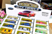 1:87 Voiture Miniature en Métal Moulé sous Pression, Pas Chère, Petite, de Course, à Roue Libre
