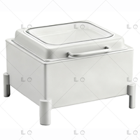Autres fournitures hôtelières et de restauration, plat de service blanc de luxe, réchaud à nourriture pour buffet, chauffe-plats rectangulaire, réchaud à buffet en or
