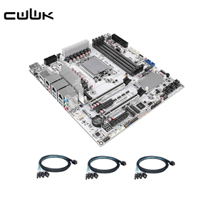 Carte mère NAS CWWK W680 12 baies, 4 x ECC UDIMM DDR5, <span class=keywords><strong>Micro</strong></span> ATX, LGA1700, 3 LAN vPro 2.5GB + 10GB + 2.5GB, 5 ports d'affichage - Product Image 1
