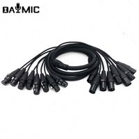Câble serpent XLR pour signal audio, 8, 10, 12, 16, 24, 32 canaux, 10, 20, 30, 50, 100 mètres, gestion de concentrateur de câbles de scène