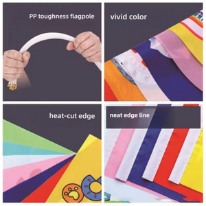 Bandiera Personalizzata con Stampa Digitale a Iniezione Diretta, Bandierine Rettangolari Colorate per Feste, Accessori Personalizzabili - Product Image 4