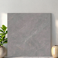 800x800 Carreaux de porcelaine en marbre gris foncé antidérapants pour le hall de l'hôtel moderne Revêtement de sol commercial pour la fonction de brique réfractaire