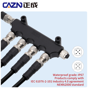 NMEA20005ピンTタイプフィールド取り付け可能なマリンオンボード防水IP67メトリックコネクタM126ウェイオス-メスアダプタ - Product Image 6