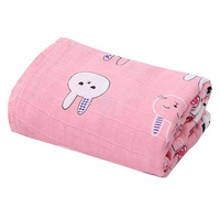 Couverture d'emmaillotage en gaze six couches imprimée en coton de bambou, motif pingouin fin, pour bébé, couverture climatisée pour nouveau-né