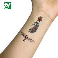 Rouleau d'autocollants de tatouages temporaires jetables, autocollant d'art de décoration de poignet de main de corps personnalisé