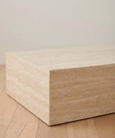 Socle en marbre cubique en travertin naturel minimaliste Socle Pilier Rectangle Bloc de marbre Travertin Table basse en marbre