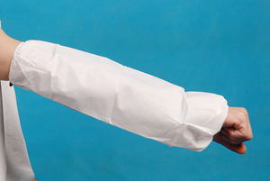 Hubei Haixin penutup lengan PE sekali pakai, penutup lengan plastik grosir antikotor penutup tahan debu putih biru tahan air - Product Image 3