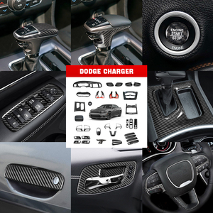Kit d'accessoires intérieurs complets en fibre de carbone OEM pour <span class=keywords><strong>Dodge</strong></span> <span class=keywords><strong>Charger</strong></span> 2015-2023, production et personnalisation en gros - Product Image 2