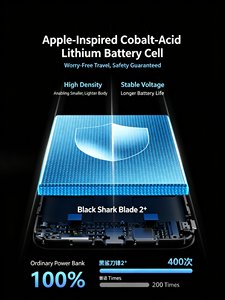แบตสำรองแม่เหล็กบางเฉียบ Black Shark Blade 2+ ได้รับการรับรองมาตรฐาน 3C, ชาร์จเร็วแบบไร้สาย, พกพาสะดวก, ปลอดภัยสำหรับการเดินทางโดยเครื่องบิน, รองรับการชาร์จไฟฟ้าแรงดันสูง - Product Image 5