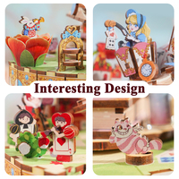 Kit de boîte à musique miniature en bois Toncheer Alice's Tea Party pour décoration de bureau à domicile – Agent de la marque recherché