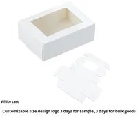 Boîte en papier kraft pour avion, boîte pliable avec fenêtre découpée, emballage personnalisé pour savon artisanal, gâteau, biscuits, cadeau