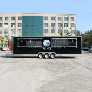 Remorque de camion de nourriture de 9m avec le bar extérieur mobile de camion de boisson de cuisine complète imbisswagen <span class=keywords><strong>foodtruck</strong></span> - Product Image 2