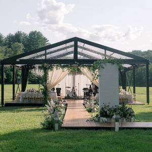 Tentes de réception transparentes et imperméables pour événements extérieurs, mariages, 10x30, 40x20, 30x50, 20x40, auvent en PVC écologique pour événements et salons professionnels - Product Image 5