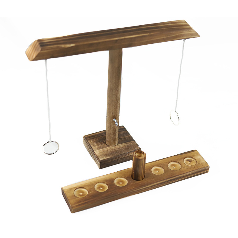 Креативное кольцо, крючки для игр, кольцо, бросок с лестницей, деревянный крючок и кольцо, набор для игр