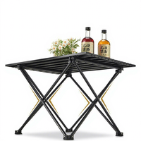 Ensemble complet de table et chaises pliantes en acier au carbone pour camping, pique-nique, vente ambulante et voyages en voiture
